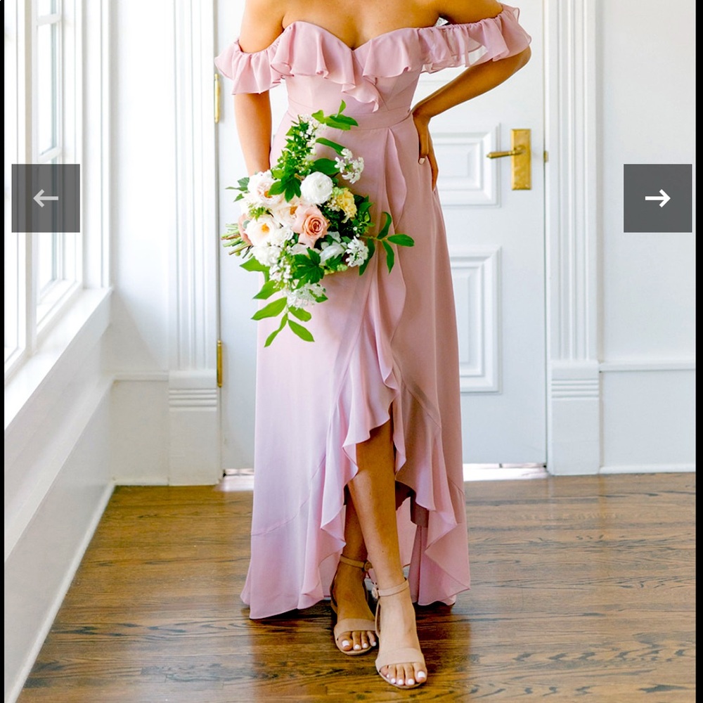 Revelry Bridesmaid Dress - Scarlet Chiffon Rust Orange 942